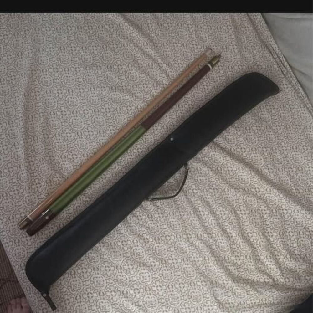 Vintage 2-Piece Billiard Pool Cue Set with Case 60s-70s